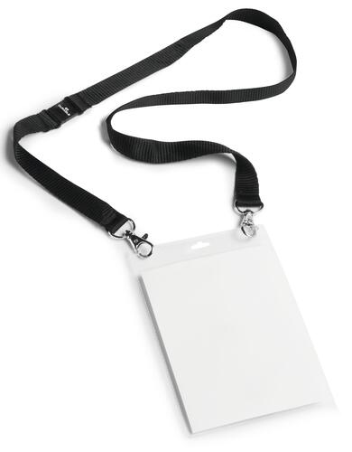 Namnskylt A6, halsband duo svart 10st