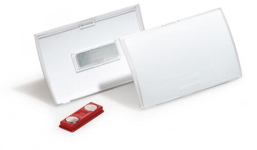 Namnskylt CLICK FOLD 40x75, magnetfäste transparent 10st