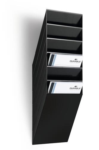 FLEXIBOXX 6 A4 stående brochyrfack svart