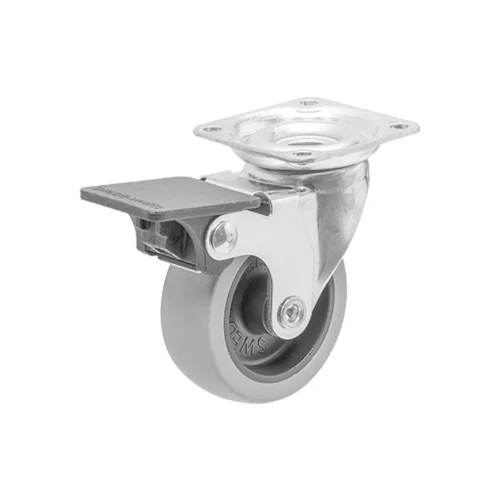 Länkhjul 50x20mm, 40 kg, TPE Hjulbroms