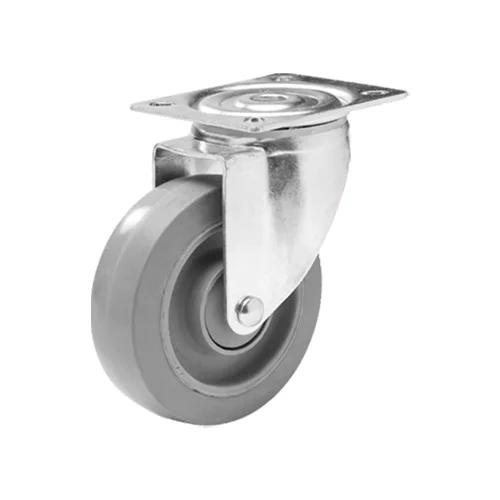 Länkhjul 100x36mm, 225 kg, Elastiskt Gummi