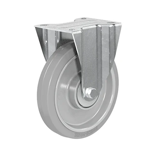 Fast hjul 200x45mm, 350 kg, Elastiskt Gummi | Köp hos MoveTech