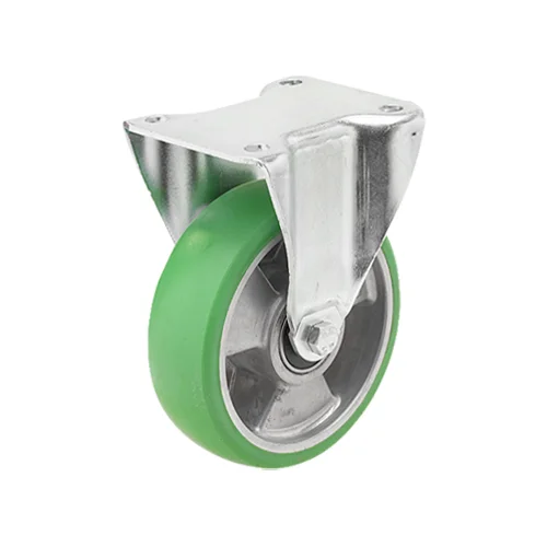 Fast hjul 125x40mm, 300 kg, Elastiskt PU