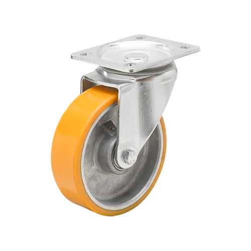 Länkhjul 125x38mm, 350 kg, Polyuretan