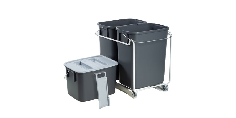 Källsorteringssats med utdrag Grå