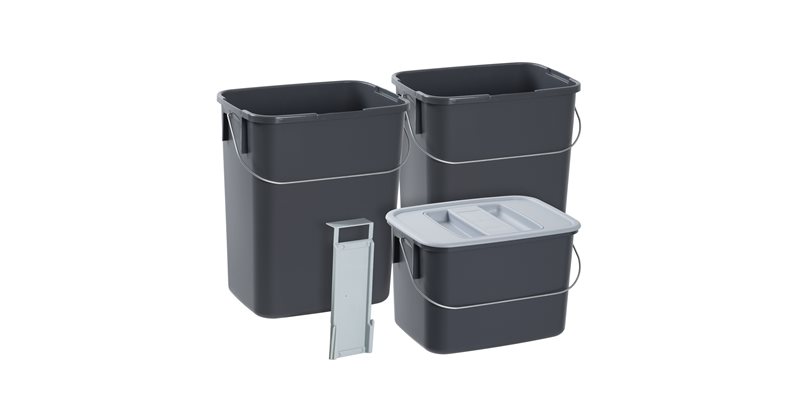 Källsorteringskärl sats 8 delar