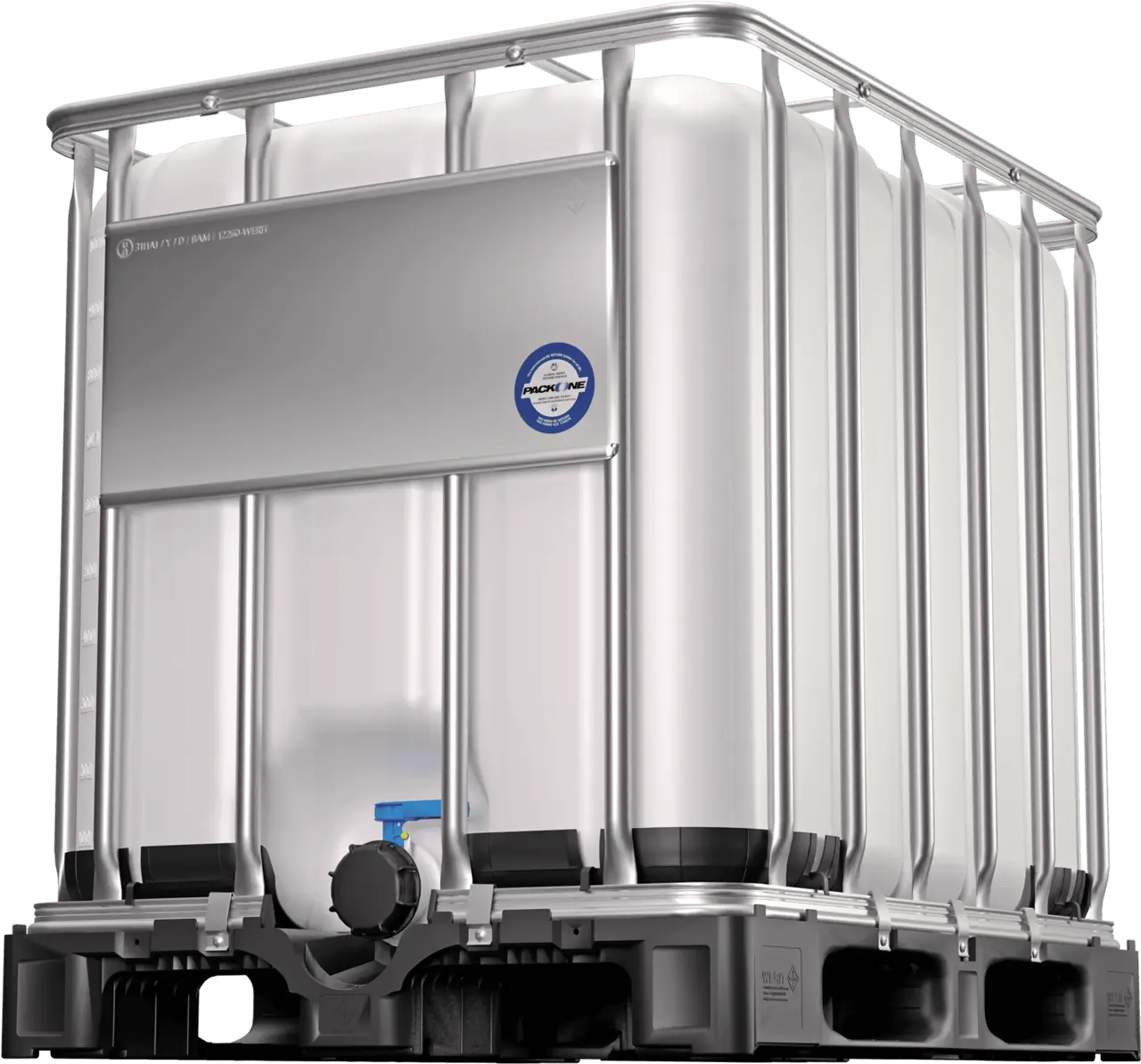 IBC-tank med plastpall, 800 L, Livsmedelsgodkänd