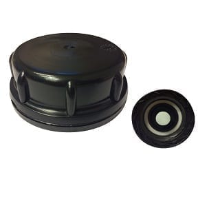 Kapsyl till plastdunk, 61 MM, SVART