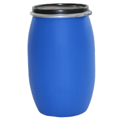 Plastfat med lock, 120 L, UN-KLASSAD, BLÅ