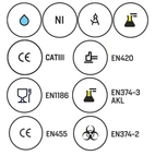Nitrilhandske för svart stål puderfri 100 st XLarge