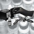 Nitrilhandske för svart stål puderfri 100 st Large