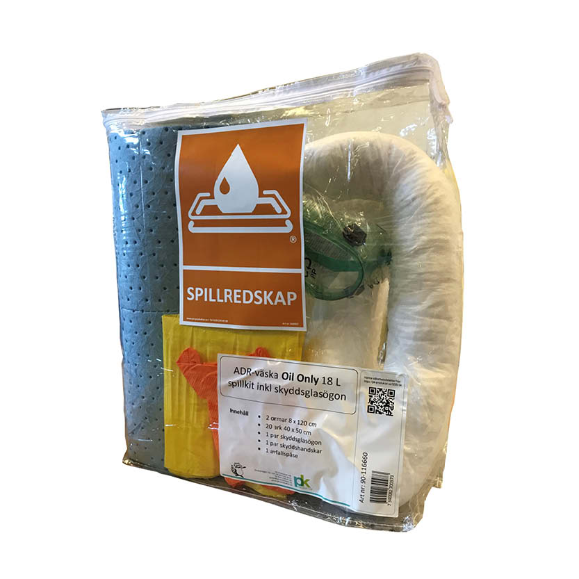 Spillkit Spillify SR24 ADR-väska,  skyddsglasögon OilOnly