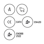 Montagehandske fårskinn DEX 2 - 8