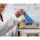 Nitrilhandske för engångsbruk blå plast puderfri 100 st - 7