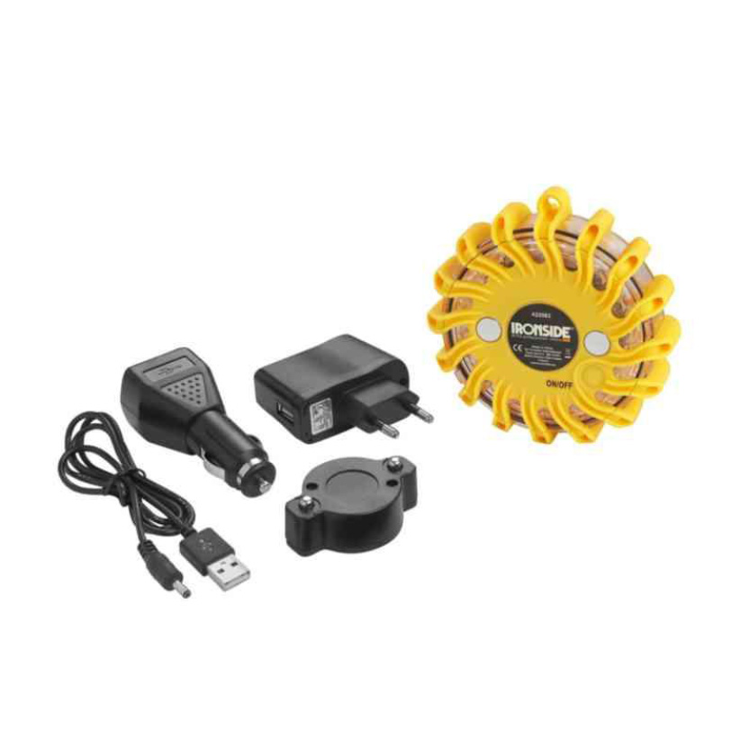 Varningslampa Ironside LED ljuspuck 422083 uppladdningsbar