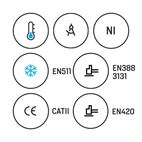 Arbetshandske Grips Warm - 10