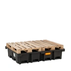 Uppsamlingskärl Black av PE för 4 fat passar två EUR-pallar