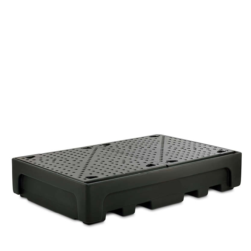 Uppsamlingskar Black för 2 IBC-behållare, Polyeten (PE)