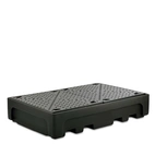 Uppsamlingskar Black för 2 IBC-behållare, Polyeten (PE)