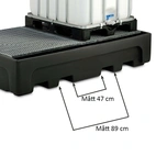 Uppsamlingskar Black för 2 IBC-behållare, Polyeten (PE)