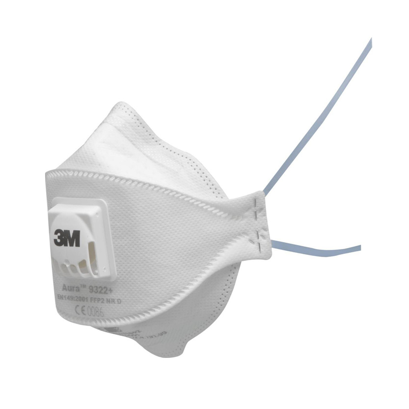 Halvmask 3M filtrerande Aura 9322+ FFP2 NRD med ventil