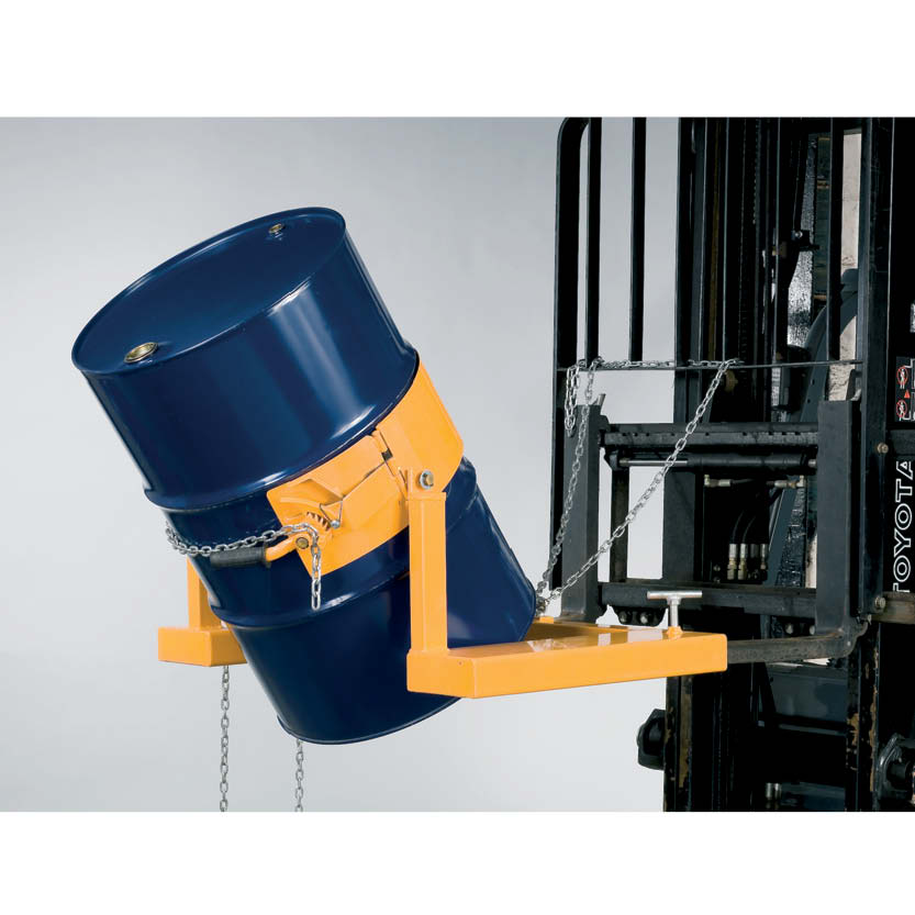 Plåtfat Fatvändare PK40 för 200 L plåtfat för truckgafflar