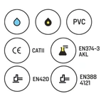Doppad PVC (vinyl) handske