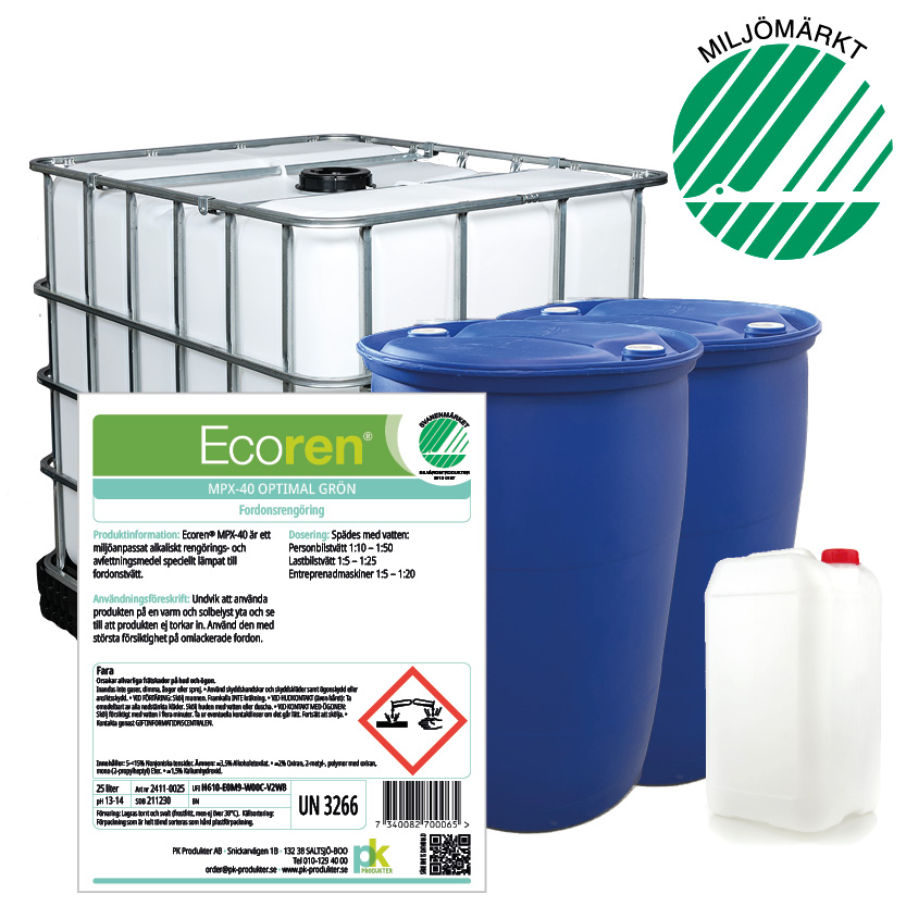 Ecoren® MPX-40 Optimal Grön alkalisk avfettning 10 L dunk