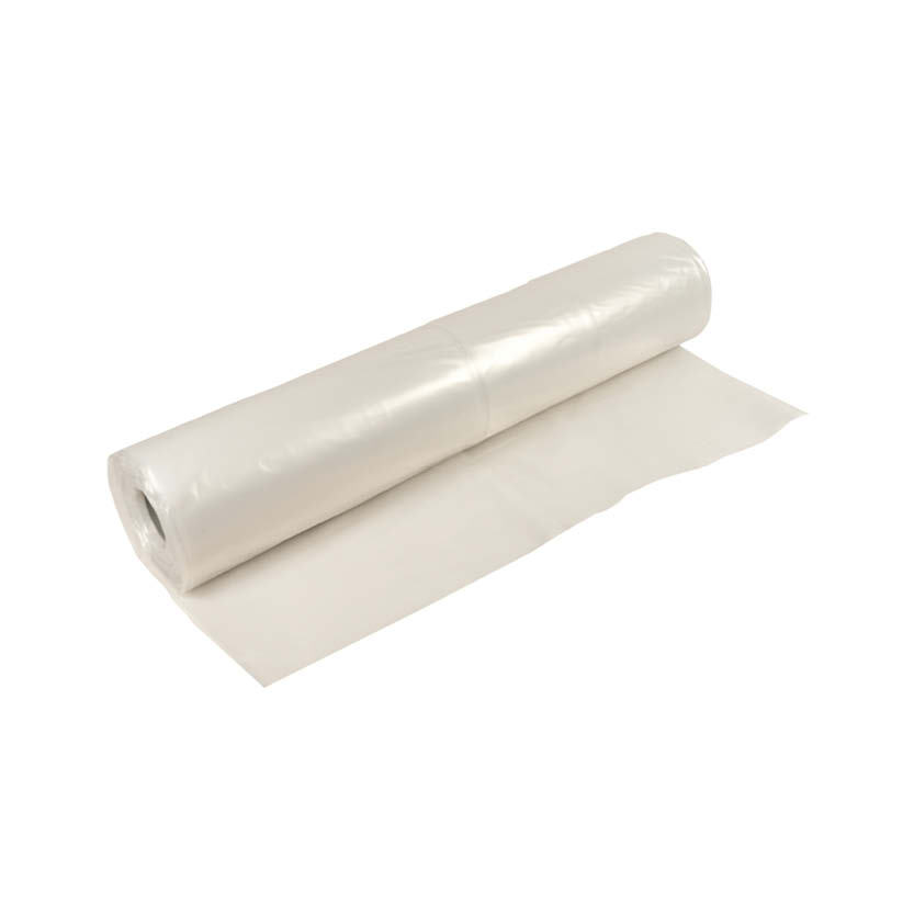 Miljöfolie transparent plast täckplast 4 m bred 100my