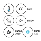 Montagehandske getnarv fodrad DEX 11 - 10