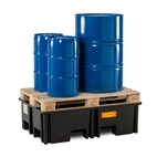 Uppsamlingskärl Black av PE för 2 fat passar en EUR-pall