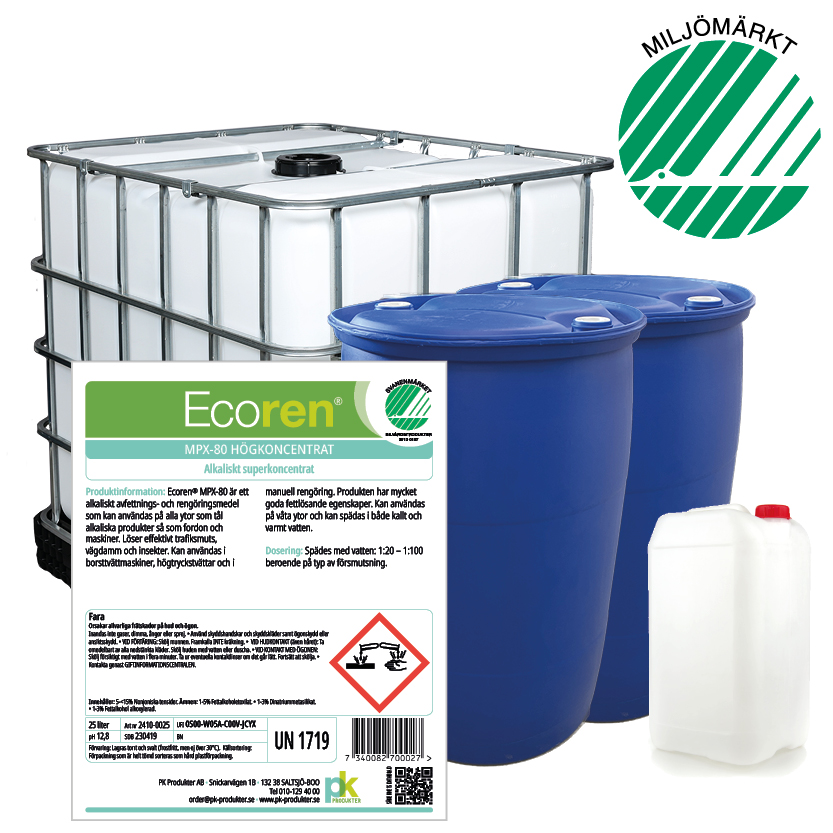 Ecoren® MPX-80 Superkoncentrat alkaliskt medel 25 L
