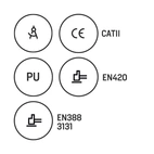 Nylonhandske Grips air PU-doppad - 9