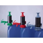 Manuell transferpump med nitriltätning blå plast för dunkar