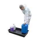 Spilltråg 65 L av polyeten för mindre behållare - med galler