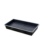 Spilltråg 65 L av polyeten för mindre behållare - med galler