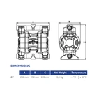 Membranpump Phoenix 55 PP 55 L/min för kylarvätska