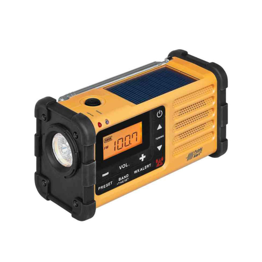 Vevradio MMR88 med inbyggd ficklampa