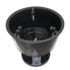 Kick step pall metall svart