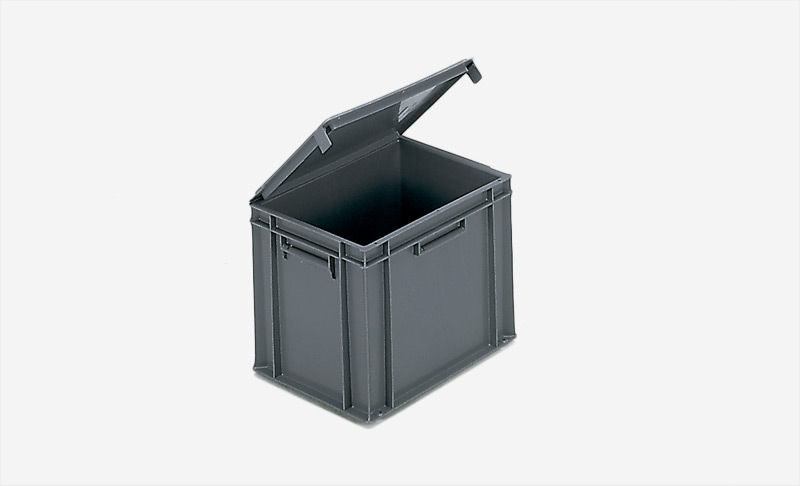 Transportback med lock 30L 400x300x330mm Grå