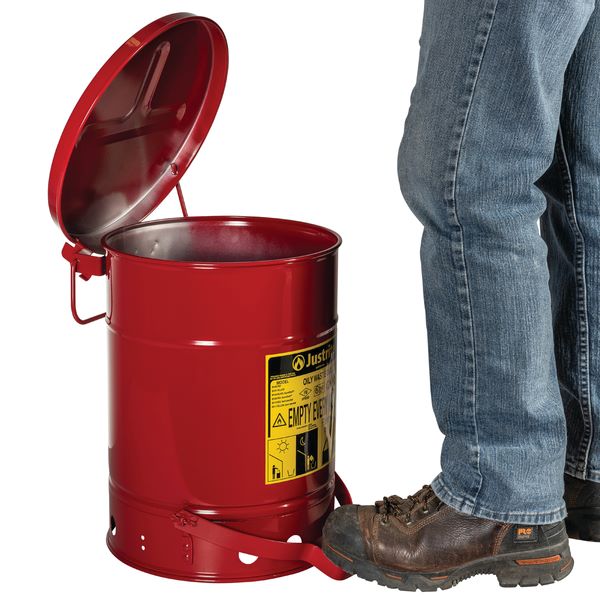 Ventilerad säkerhetstunna, 20 L, Röd