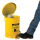 Ventilerad säkerhetstunna, 20 L, Gul