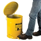 Ventilerad säkerhetstunna, 38 L, Gul