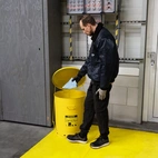 Ventilerad säkerhetstunna, 80 L, Gul