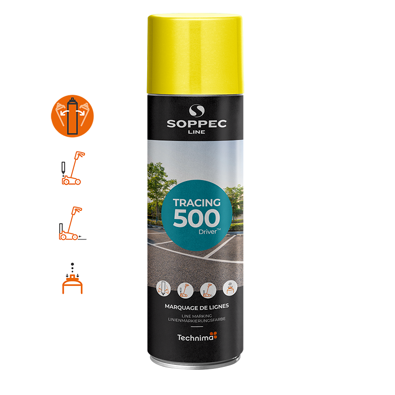 Linjemarkering spray, 500 ml, Gul, 12-pack