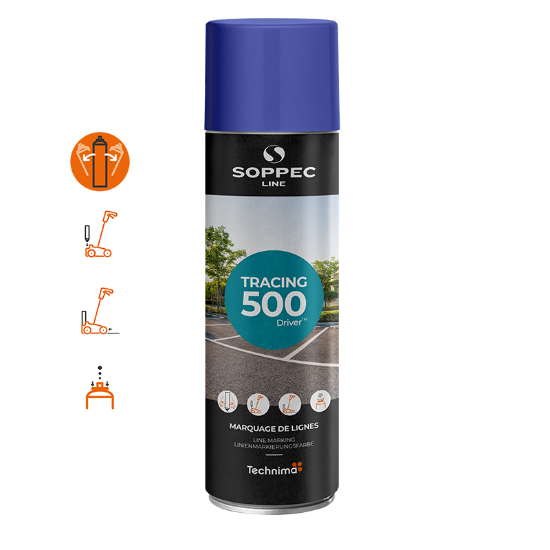 Linjemarkering spray, 500 ml, Blå, 12-pack