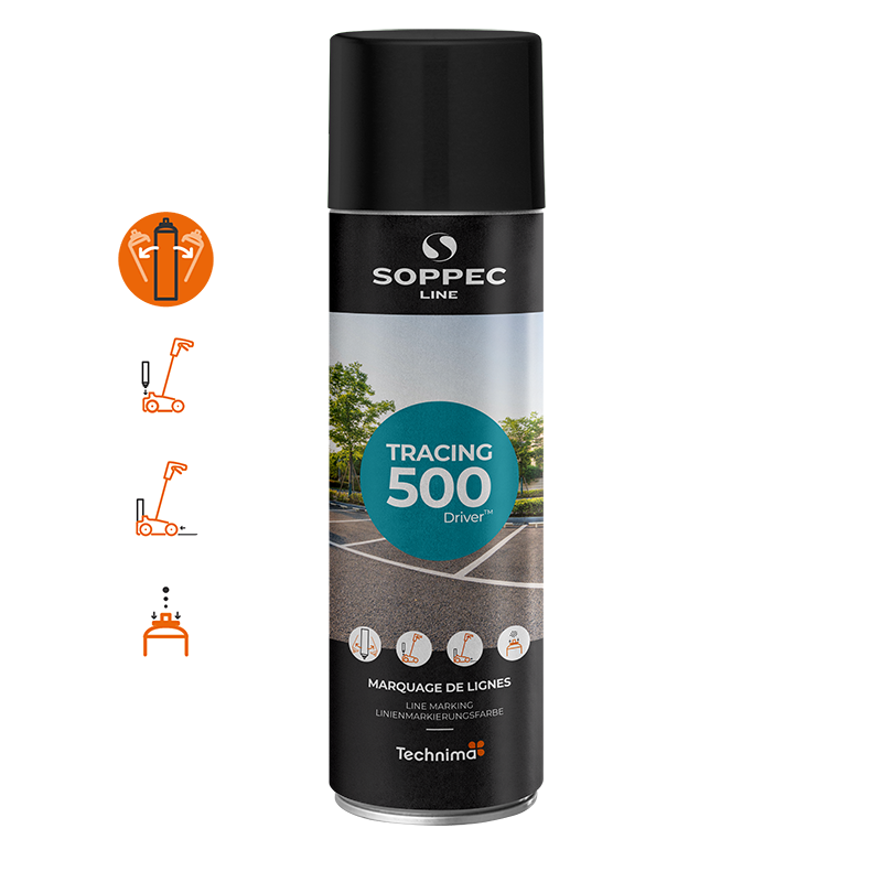 Linjemarkering spray, 500 ml, Svart, 12-pack