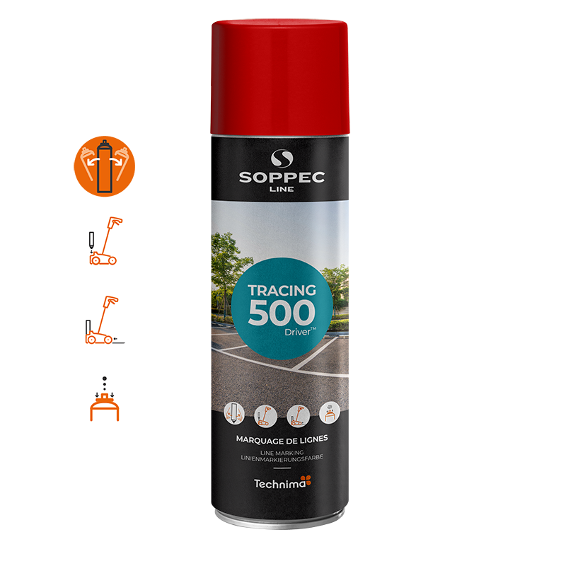 Linjemarkering spray, 500 ml, Röd, 12-pack