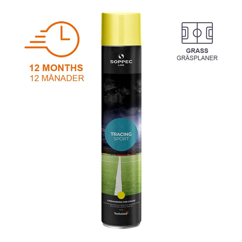 Linjemarkering spray Gräs, 750 ml, Gul, 6-pack