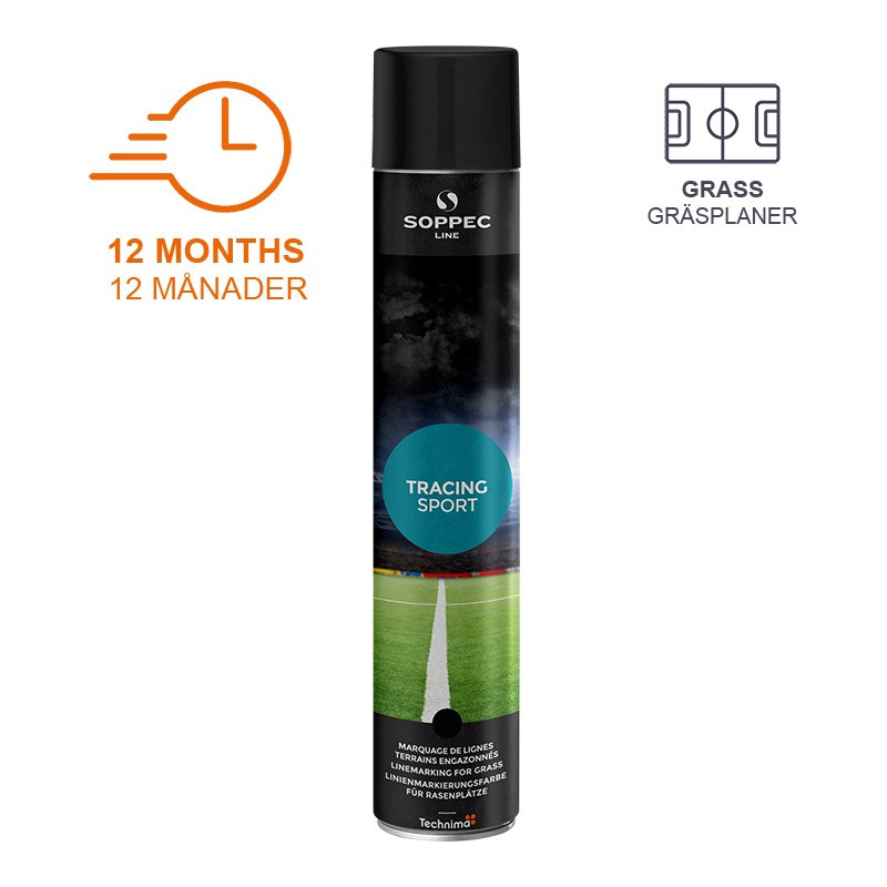 Linjemarkering spray Gräs, 750 ml, Svart, 6-pack